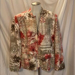 Zippered woman’s blazer jacket.